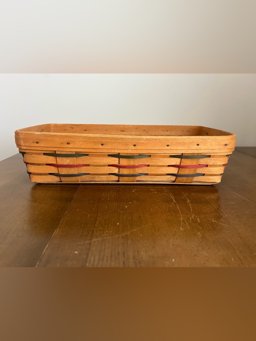 Longaberger Traditions Handwoven Natural Wood Bread Basket - Picture 1 of 7